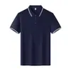 Camisa Polo de Manga Corta Bloque de Color con Tres Rayas, Unisex, Estilo Veraniego de Moda, Seda de Hielo, Fresca y Cómoda, Versátil, Cuello Camisero, Al Por Mayor