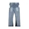 Pantalones Vaqueros Largos Casuales Sueltos con Estampado de Tinta Europea y Americana tipo Graffiti, Pantalones Casuales de Moda con Costuras para Hombres y Mujeres