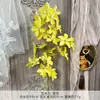 Orquídea Lírio Artificial Falso Buquê Pronto Flores Artificiais de Seda Casamento Arranjo de Chão Flores Plásticas Decoração de Casamento de Luxo