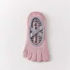 Calcetines de yoga de cinco dedos, calcetines antideslizantes profesionales para Pilates, calcetines de interior para fitness y deportes para mujer, directo del fabricante, venta al por mayor