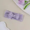 Protector de fontanela transfronterizo europeo y americano para bebé, diadema elástica ancha de color sólido suave, accesorio para el cabello para bebés y niños pequeños, accesorio para la cabeza con lazo para niños