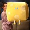 Lindo Cojín de Queso Mantequilla Cabecera Bolsa Suave Cojín Cintura Espalda Estilo Ins Decoración Hogar Almohada Dormitorio Corazón de Niña