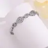 Pulsera de Zirconia con Forma de Gota de Agua para Mujer Cadena de Mano de Temperamento de Alta Gama Transfronteriza Europea y Americana Moda de Lujo Ligero Joyería de Mano Exquisita