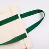 Bolsa de Lona Branca Lisa Bolsa Tote Colorida Pintada à Mão DIY Bolsa de Lona de Grande Capacidade Logo Personalizado