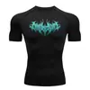 Camiseta de hombre Y2K manga corta secado rápido deportiva ajustada animación secado rápido gimnasio entrenamiento mallas manga corta deportiva