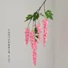 Abélia Artificial Glicínia Gigante Ramo Longo Cordão Flor de Videira Pendurada de Seda Falsa para Fotografia e Decoração de Casamento
