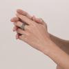 Haoyi, nuevo diseño de nicho personalizado europeo y americano, anillo de acero inoxidable con plumas de moda simple de acero de titanio, joyería al por mayor