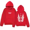 Sudadera con capucha de diseño de marca moderna, estampado de ala americana Hip-Hop, simple y versátil
