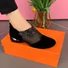 Zapatos Individuales de Malla Transpirable con Pedrería, Cuero Suave Esmerilado, para Mujer, Verano 2026, Sandalias Nuevas de Verano, Zapatos Cómodos para Mamá