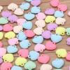 50/pacote 14 resina acrílica letras de amor fruta flor pingente charmoso cor mista Crianças DIY