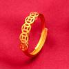 Anillo de oro de arena de Vietnam explosiones en red latón chapado en oro color oro real puesto de feria mercado nocturno suministro caliente