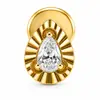 Pendientes de aleación de titanio F136 con circonita 5A de gota de agua y pequeño diamante, piercing de hueso de la oreja con rosca interna, piercing de labio, joyería de piercing de titanio G23