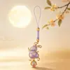 Tendencia Nacional Canción del Conejo Colgante de Brocado Producto Terminado DIY Colgante Creativo Cultural Hanfu Llavero Correa para Teléfono Decoración de Bolsa Venta al por Mayor