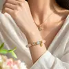 Pulseira de Cristal Rosa Natural Feminina Nova Moda Pulseira Leve Luxo Sensação de Alto Padrão Plataforma de E-commerce Dropshipping