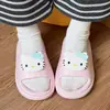 Chinelos de Casa EVA Azuis Fofos da Hello Kitty para Mulheres Verão Uso Externo Sola Grossa Antiderrapante Sola Macia Respiráveis Chinelos Sandálias Estilo Ins