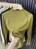 Suéter de punto de color liso suave y sencillo con cuello medio alto para mujer, Novedades de otoño, Top básico casual cálido de corte ajustado como capa base