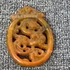 Venta al por mayor de fábrica de Xiuyu Colgantes de Jade Auspiciosos Dragón y Fénix, Etiquetas de Jade Vintage del Zodiaco, Adornos de Jade