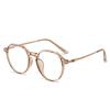 2411 Armazones de Gafas Poligonales para Hombre y Mujer Tendencia Coreana Armazones Asimétricos para Estudiantes con Receta Armazones para Miopía con Luz Anti-Azul