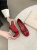 Novo Estilo Sapatos Mary Jane de Tira Única com Laço Estilo Francês Versáteis para Meninas