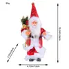 Decoraciones Navideñas 9 Pulgadas Papá Noel Adornos de Pie Muñeco Abrazando el Árbol de Navidad Accesorios de Decoración para Ventana