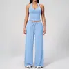 Conjunto de yoga TK Amazon transfronteiriço escovado, secagem rápida, costas bonitas, conjunto esportivo de regata, roupas casuais para corrida e fitness para mulheres
