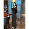 Conjunto de Dos Piezas para Mujer: Suéter de Punto de Moda Estilo Coreano para Primavera con Falda Larga de Cintura Alta