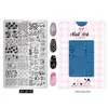 Placa de Acero para Estampado de Uñas Molde Serie Af Cuadros Mariposa Luna Flor Pequeña Manzana Elemento Placa de Transferencia Placa de Acero