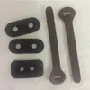 Accesorios de Ropa DIY Hebilla Ovalada de PU de Nariz de Cerdo Hebilla Doble de Nariz de Cerdo con Borde Aceitado Botón de Cuero de Nariz de Cerdo Prensado en Caliente Fabricación