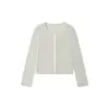 Nuevo Cárdigan de Manga Larga de Acetato y Lino para Mujer, Sencillo y Versátil, Corte Holgado, Adelgazante, Cómodo, Agradable para la Piel Chaqueta Superior