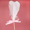 Decoración de pastel Día de las Madres pluma decoración para hornear pluma pequeña pluma confesión de boda decoración de pastel enchufe