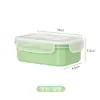 Mini geladeira simples elegante caixa para manter a frescura pequena lancheira caixa de almoço de cozinha caixa de armazenamento de plástico caixa retangular selada atacado