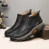 2026 Botas Masculinas Plus Size Mais Vendidas Botas Martin Botas Confortáveis Solado Macio Outono e Inverno Novas Botas Curtas Casuais para Segurança no Trabalho