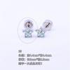 Acero titanio 316L chapado en oro cobre micro-incrustado circonio arete para cartílago de la oreja flor de ciruelo de cinco pétalos arete europeo y americano comercio exterior transfronterizo perforación arete para cartílago de la oreja