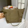 Corea del Sur Bolso de Hombro Portátil con Cordón de Alta Calidad Temperamento Gran Capacidad Bolsa de Compras Tote Nylon Bolso Simple para el Trabajo