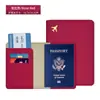 Bolsa de Passaporte para Atacado Transfronteiriço Couro PU Borda Oleada Proteção de Passaporte Capa de Documento Viagem Internacional América do Norte Porta-Passaporte Portátil