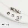 Retro Xizang Plata Dorado Copo de Nieve Espaciador Engranaje Espaciador con Cuentas DIY Hecho a Mano Perla Cristal Pulsera Collar Accesorios