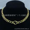 Nuevo modelo de Gujia, con marcas auténticas, collar con letras G dobles que no se decoloran, collar cubano de alta calidad, venta al por mayor desde el fabricante
