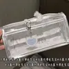 Estuche para Lápices Transparente de Doble Capa con Conejo y Cinta Azul Claro Estilo Ins de Aspecto Elegante Corazón de Chica Portátil Estudiante Papelería Estuche para Lápices