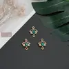 Galvanoplastia Vintage Estilo Corte Liga Liga de Zinco Strass Pingente de Colar Material Artesanal Acessório