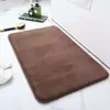 Tapete de chão simples de fleece de coral transfronteiriço, tapete de banheiro de espuma de memória espessado, tapete resistente à sujeira e fácil de limpar para entrada do banheiro