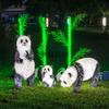 Lâmpada LED em forma de urso de anime com luz de fantasia para festival, lâmpada LED luminosa de bambu em forma de animal