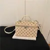 2026 Lunares Nueva Moda Colgante PU Textura de Moda Bolso Cruzado de Hombro Único Bolso de Mano Caja Cuadrado Pequeño