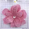 Broche de flor grande com strass completo pin moda luxo leve versátil flor de sapato bolsa diy acessórios de vestuário