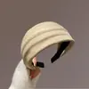 Diadema vintage de lunares plisada de ala ancha para mujer, casual y única, con un toque de alta gama, diadema versátil que hace que la cabeza se vea más alta y el rostro parezca más pequeño