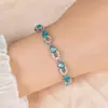 Pulsera de Zirconia con Forma de Gota de Agua Transfronteriza Europea y Americana, Pulsera Simple en Forma de U, Lujo Ligero, Nicho, Gama Alta, para el Viaje Diario, Pulsera de Amistad