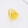 Venta Directa de Fábrica de Productos Nuevos: Anillo de Flor Clavel de Oro Puro para Mujer, Imitación Oro, Tamaño Ajustable, Regalo para Mamá
