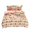 Colección nueva 2026: Juego de ropa de cama de cuatro piezas de terciopelo de leche, grueso y forrado de felpa, con estampado fresco y delicado, amigable con la piel y suave, adecuado para habitaciones de dormitorios