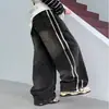 Calças Jeans para Meninos Retas Largas Perna Larga Calças Casuais Outono Novo Estilo 2026 Crianças Médias e Grandes Calças com Cordão Transfronteiriço
