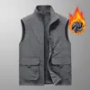 [Uso por ambos lados] chaleco con forro polar para exteriores de secado rápido para hombre delgado chaleco de trabajo chaleco para pesca fotografía chaleco chaleco talla grande