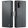 Para Samsung A56 funda de teléfono cepillada antirrobo GalaxyA26 funda de cuero tipo cartera RFID A35 funda con protección para tarjetas